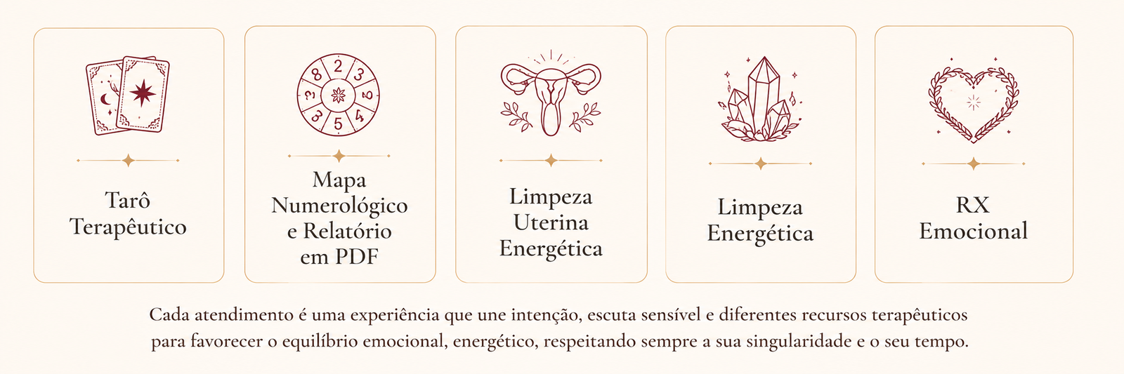 Atendimentos oferecidos por Mônica Souza